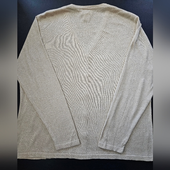 NWOT - Silk Blend "Anna Gray" Glitter Gold Cardigan - Size 1X - Picture 3 of 6